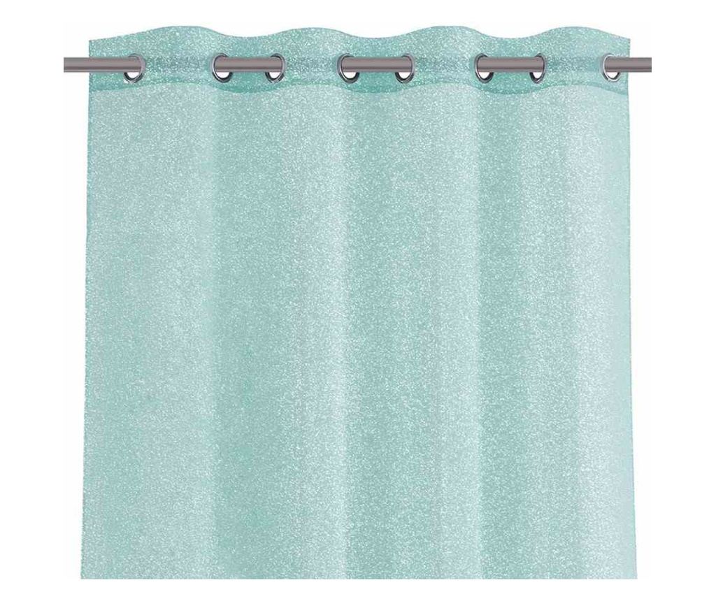 Glamour függöny ezüst karikákkal, Lumina, 100 g/m², Amelia Home, 140x250 cm, Világoskék 140x250 cm - 6