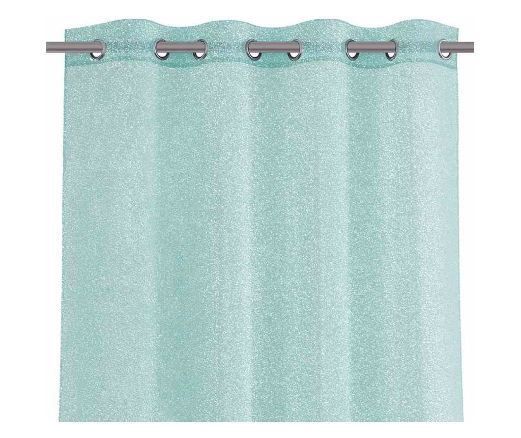 Glamour függöny ezüst karikákkal, Lumina, 100 g/nm, Amelia Home, 140x270 cm, Világoskék 140x270 cm - 6