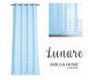 Klasszikus hímzett függöny ezüst karikákkal, Lunare, 48 g/nm, Amelia Home, 140x270 cm, Kék Lunare 140x270 cm thumbnail 2