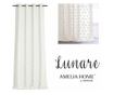 Klasszikus hímzett függöny ezüst karikákkal, Lunare, 48 g/m², Amelia Home, 140x270 cm, Krém Lunare 140x270 cm thumbnail 2