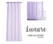 Klasszikus hímzett függöny ezüst karikákkal, Lunare, 48 g/m², Amelia Home, 140x270 cm, Lila Lunare 140x270 cm thumbnail 2