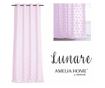Klasszikus hímzett függöny ezüst karikákkal, Lunare, 48 g/m², Amelia Home, 140x270 cm, Rózsaszín Lunare 140x270 cm thumbnail 2