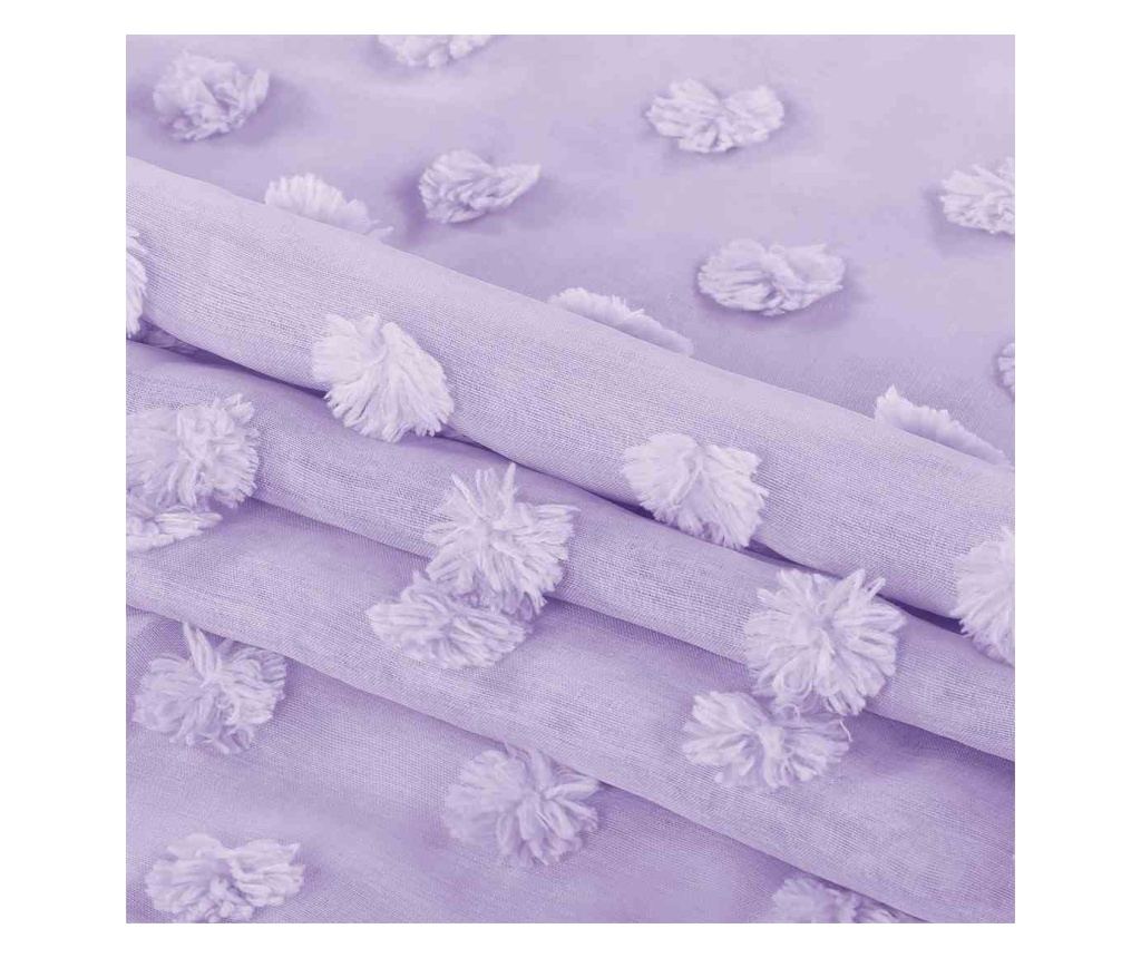Klasszikus hímzett függöny rúdbújtatóval, Lunare, 48 g/m², Amelia Home, 140x270 cm, Lila Lunare 140x270 cm - 6