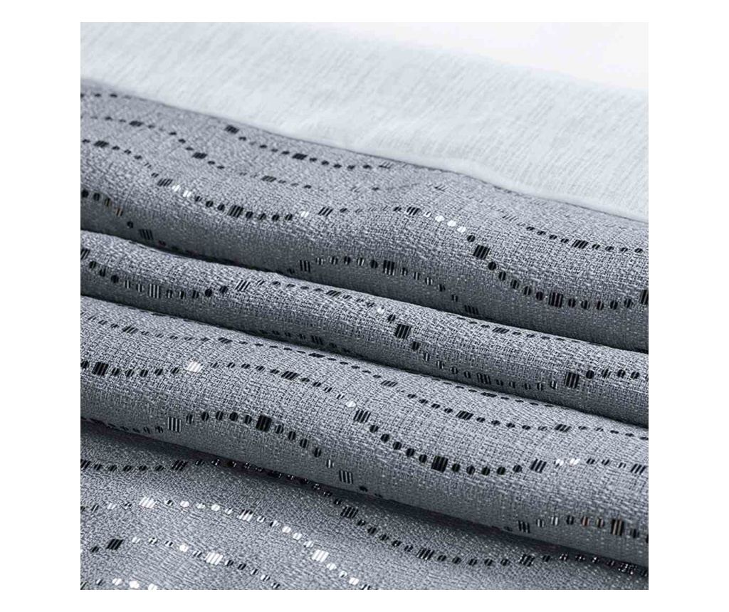 Glamour függöny ezüst karikákkal, Melia, 48 g/m², Amelia Home, 140x250 cm, Fehér Melia 140x250 cm - 6