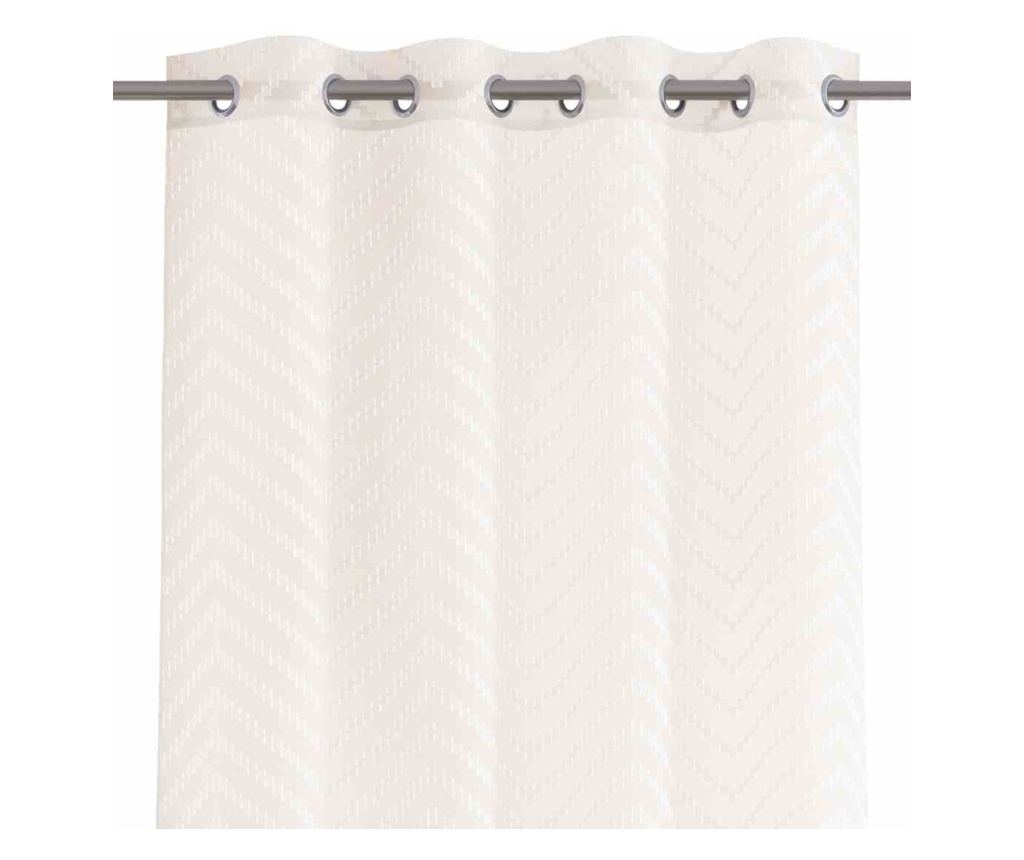 Voile függöny ezüst karikákkal, Molisa, 48 g/m², Amelia Home, 140x270 cm, Krém Molisa 140x270 cm - 3