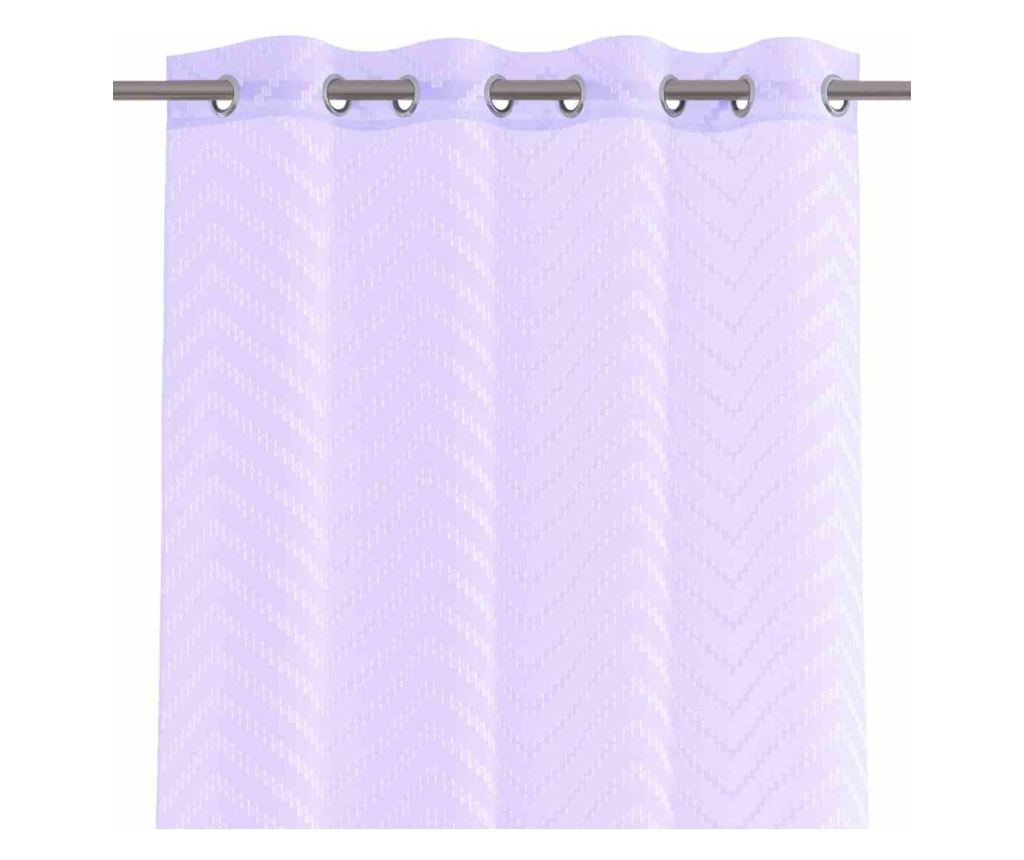 Voile függöny ezüst karikákkal, Molisa, 48 g/m², Amelia Home, 140x270 cm, Lila Molisa 140x270 cm - 3