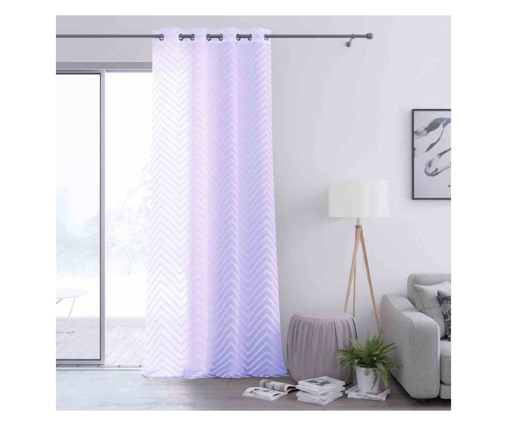 Voile függöny ezüst karikákkal, Molisa, 48 g/m², Amelia Home, 140x270 cm, Lila Molisa 140x270 cm - 2