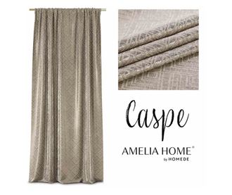 Draperie glamour cu rejansa, Caspe, 230 g/mp, Amelia Home, 140x250 cm, Bej