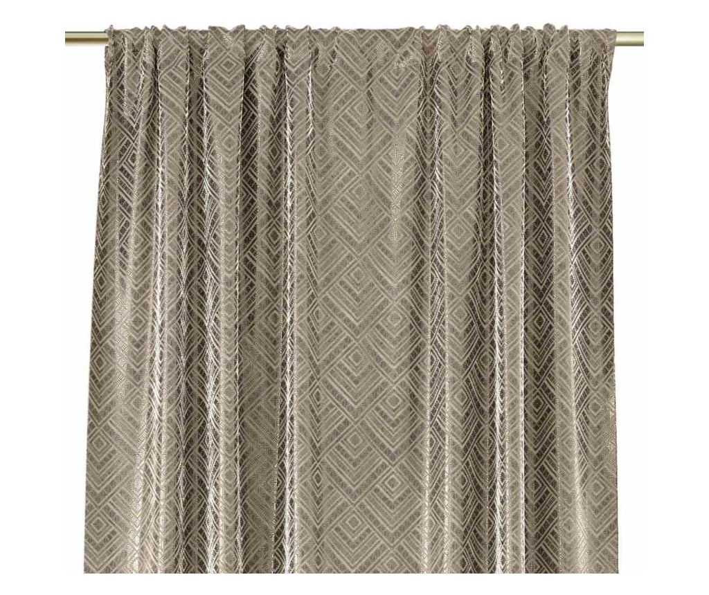 Glamour függöny rúdbújtatóval, Caspe, 230 g/m², Amelia Home, 140x250 cm, Bézs - 4
