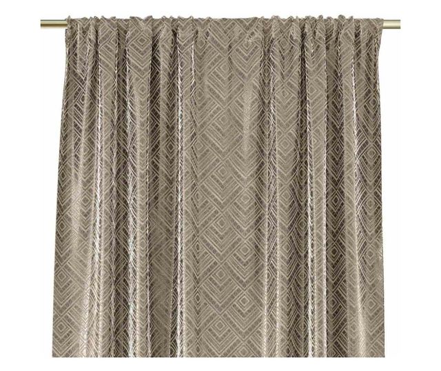 Draperie glamour cu rejansa, Caspe, 230 g/mp, Amelia Home, 140x250 cm, Bej