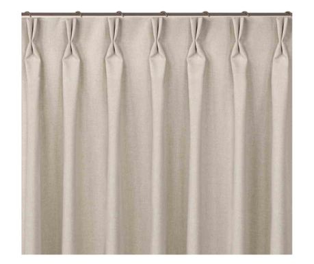 Draperie stil clasic cu rejansa pliuri 9.5 cm, Carmena, 185 g/mp, Homede, 220x245 cm, Bej