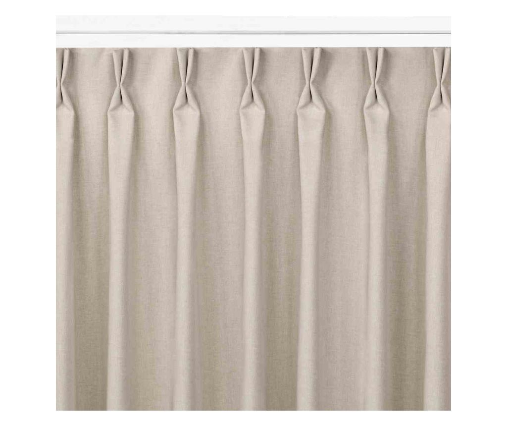Draperie stil clasic cu rejansa pliuri 9.5 cm, Carmena, 185 g/mp, Homede, 220x245 cm, Bej - 6