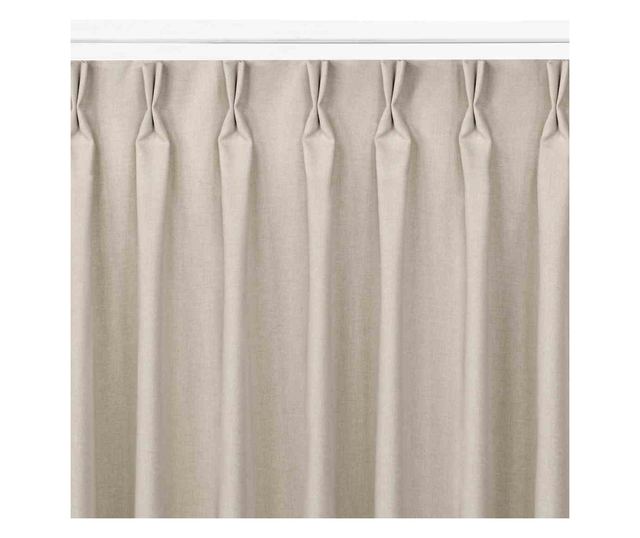 Klasszikus stílusú függöny, 7,5 cm-es redős redővel, Carmena, 185 g/nm, Homede, 140x300 cm, Bézs