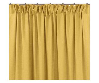 Klasszikus stílusú függöny méhsejt típusú 10 cm-es redővel, Carmena, 185 g/nm, Homede, 220x300 cm, Sárga