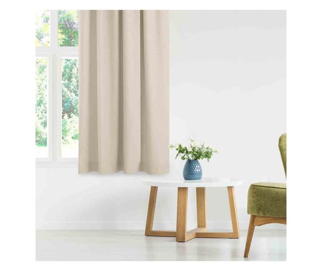 Klasszikus stílusú függöny 10 cm-es lépesméhsejtes redővel, Carmena, 185 g/nm, Homede, 300x175 cm, krém