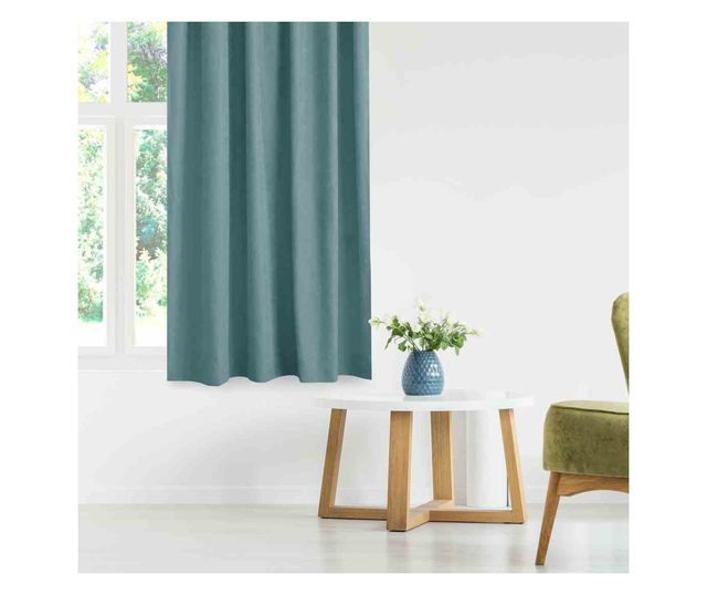 Klasszikus stílusú redőny 9,5 cm-es redővel, Milana, 210 g/nm, Homede, 220x225 cm, kék