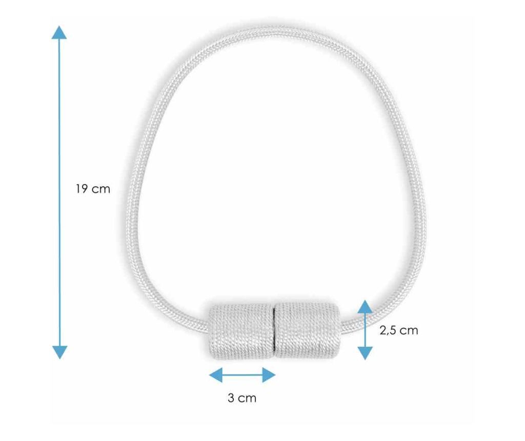 2 darabos Glamour stílusú mágneses függönyelkötő szett, Surrey, Amelia Home, 47 cm, sárga - 6