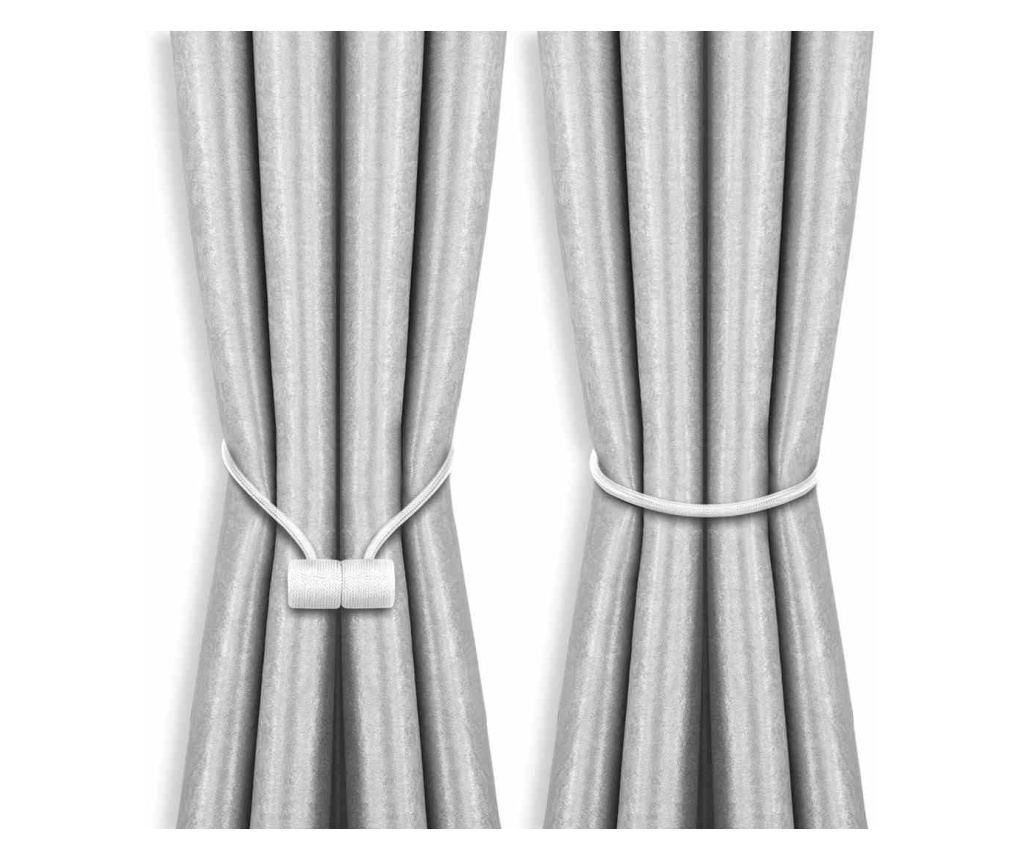 2 darabos Glamour mágneses függönyelkötő szett, Hamilton, Amelia Home, 46 cm, kék - 7