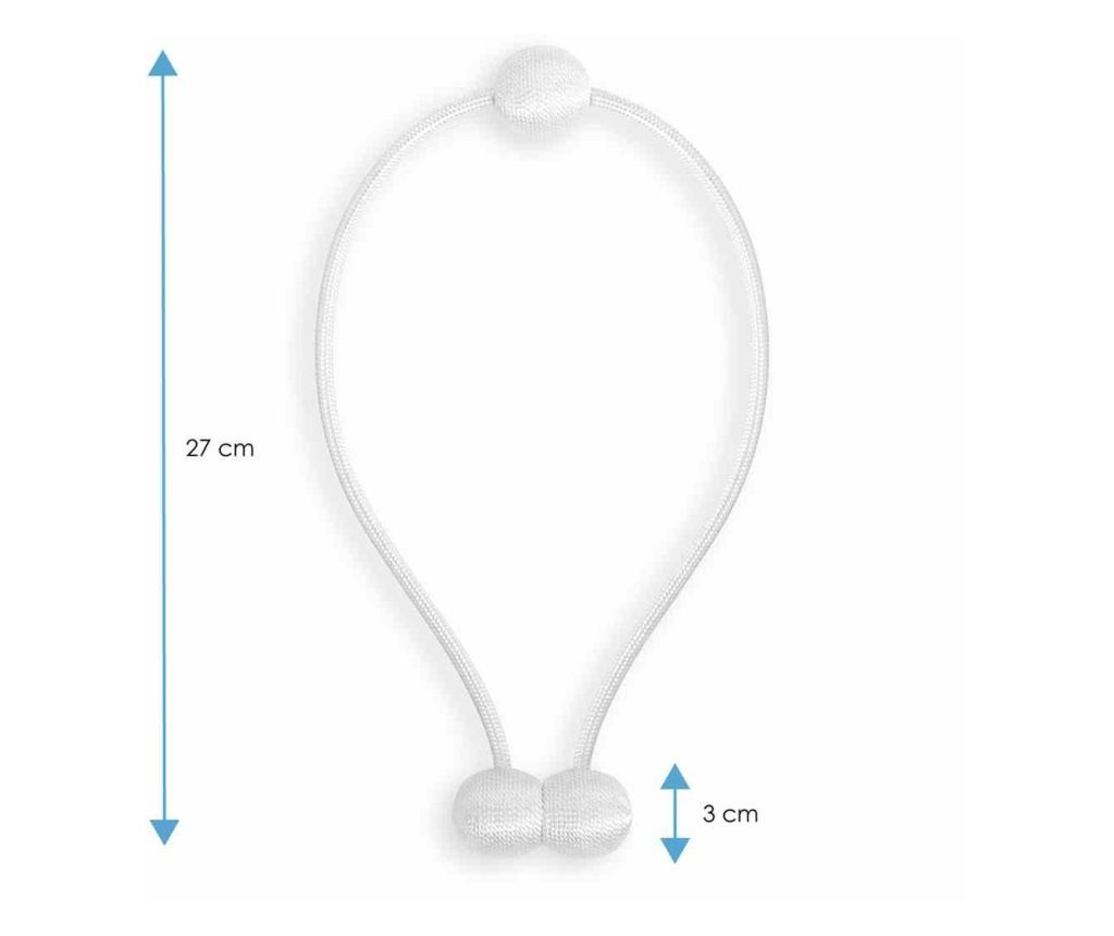2 darabos Glamour stílusú mágneses függönyelkötő szett, Montreal, Amelia Home, 65 cm, sárga - 6