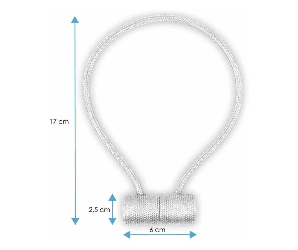 2 darabos Glamour mágneses függönyelkötő szett, Hamilton, Amelia Home, 46 cm, kék - 6