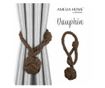 2 darabos pamut klasszikus függönyelkötő szett, Dauphin, Amelia Home, 54 cm, Sötétbarna thumbnail 1