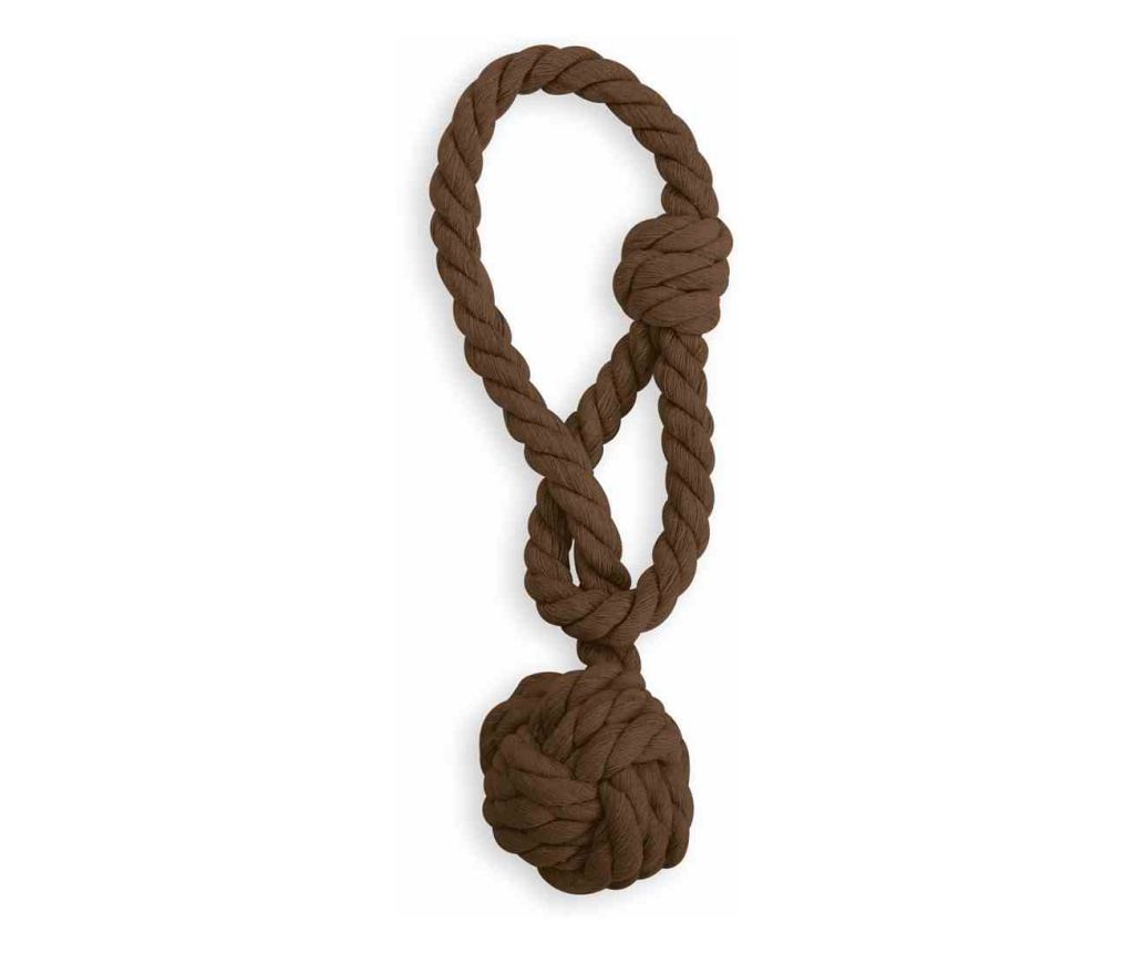 2 darabos pamut klasszikus függönyelkötő szett, Dauphin, Amelia Home, 54 cm, Sötétbarna - 3