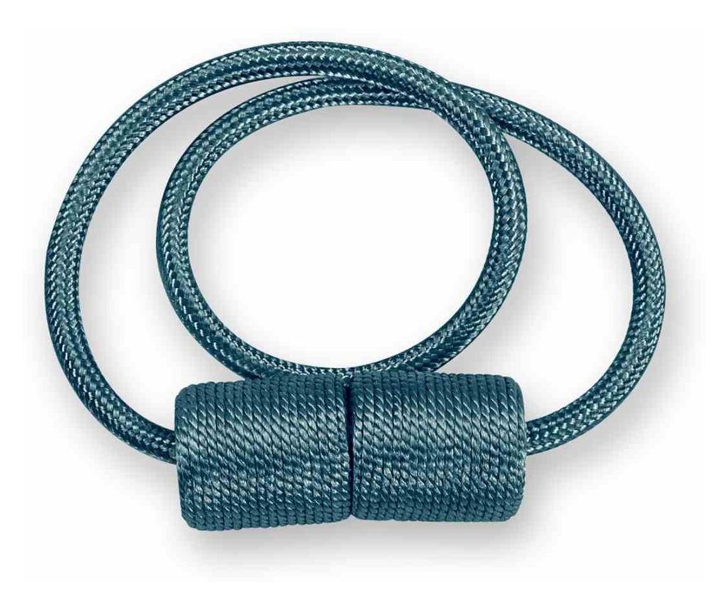 2 darabos Glamour stílusú mágneses függönyelkötő szett, Surrey, Amelia Home, 47 cm, világoskék - 3
