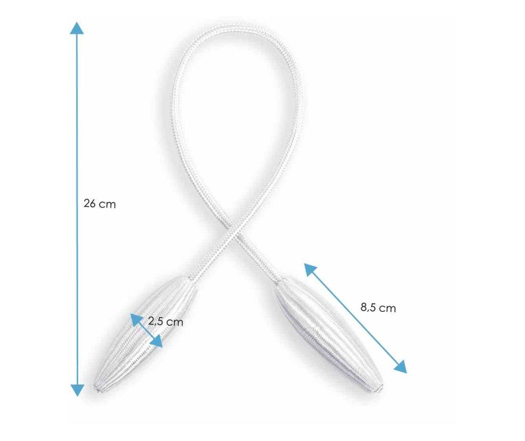 2 darabos Glamour függönyelkötő szett, Brampton, Amelia Home, 53 cm, púderrózsaszín - 6