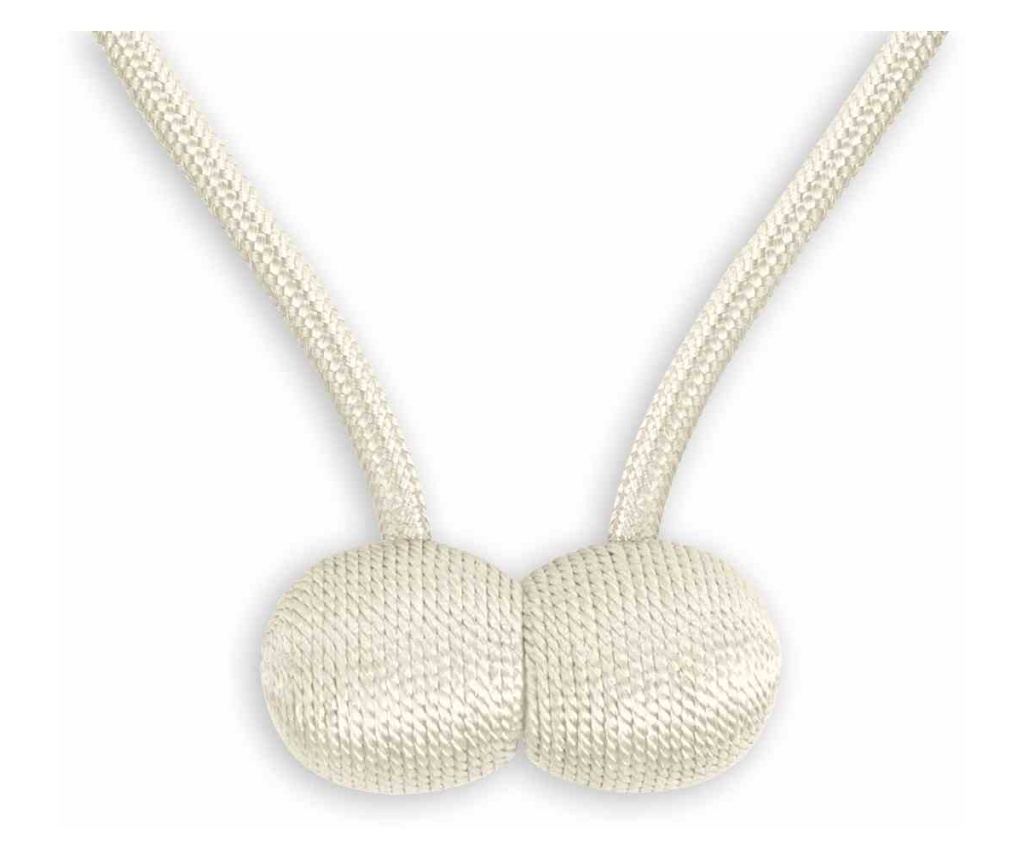 2 darabos Glamour mágneses függönyelkötő szett, Montreal, Amelia Home, 65 cm, krém - 4