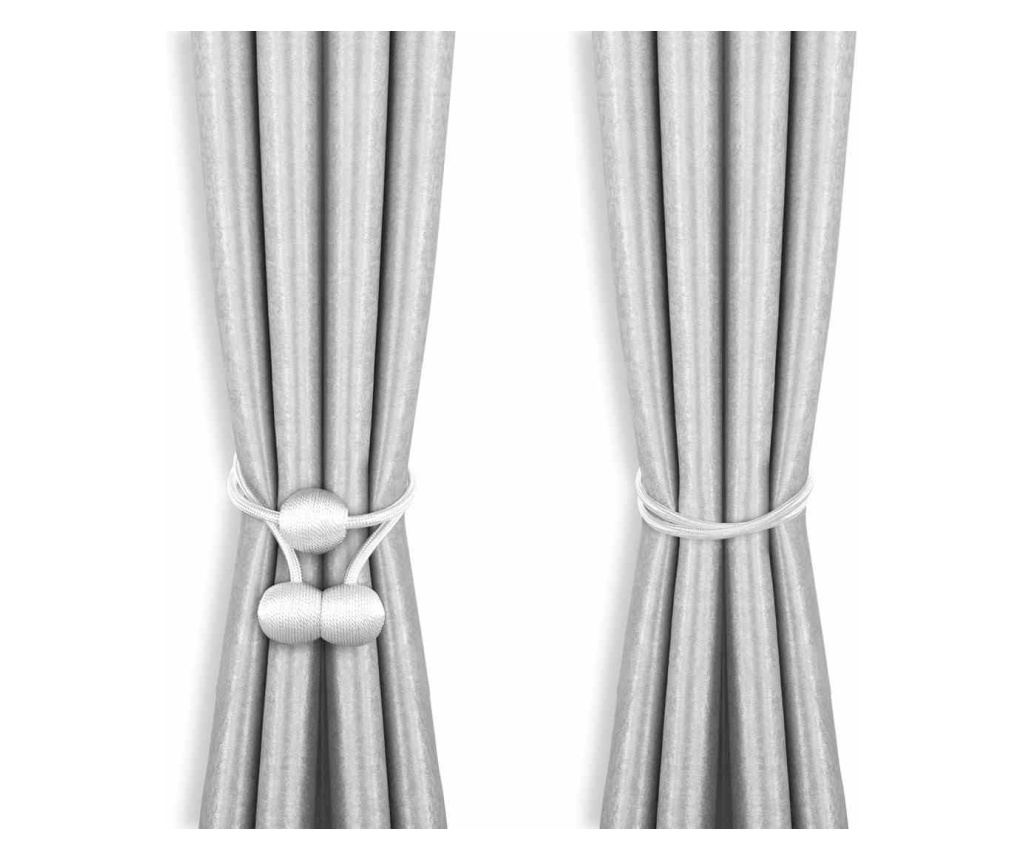 2 darabos Glamour stílusú mágneses függönyelkötő szett, Montreal, Amelia Home, 65 cm, sárga - 7