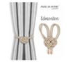 2 darabos Glamour mágneses függönyelkötő szett, Edmonton, Amelia Home, 60 cm, Bézs thumbnail 1