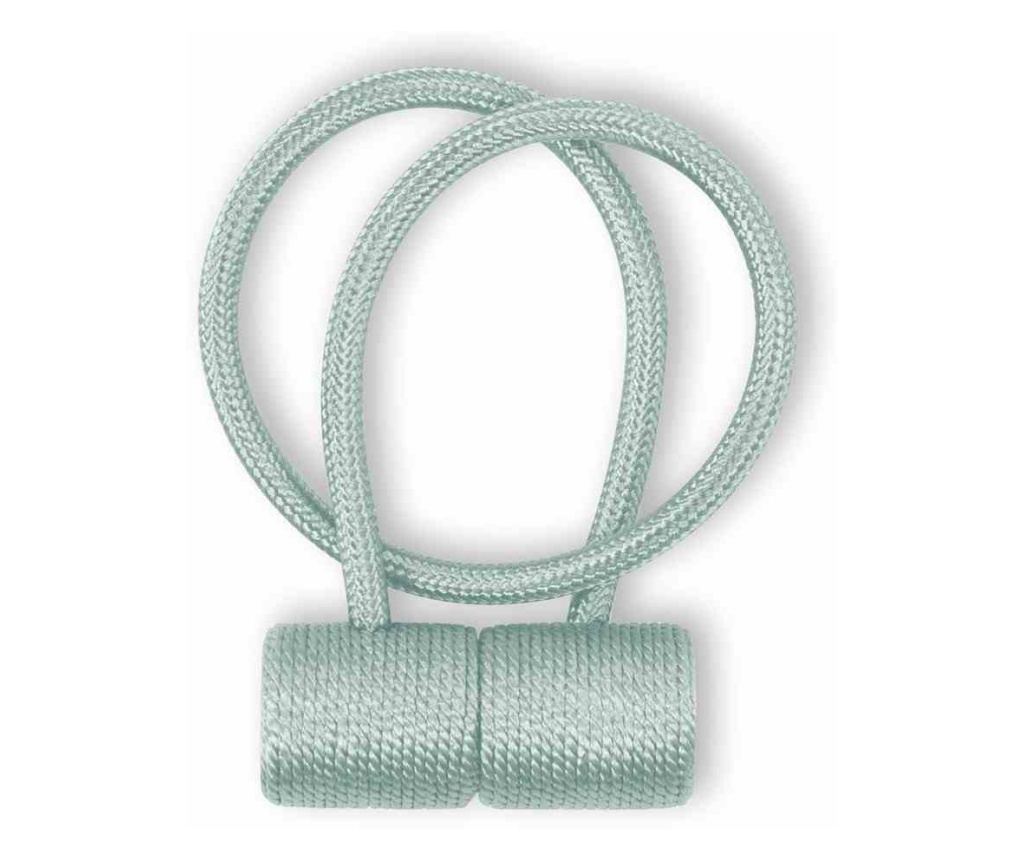 2 darabos Glamour mágneses függönyelkötő szett, Hamilton, Amelia Home, 46 cm, kék - 3