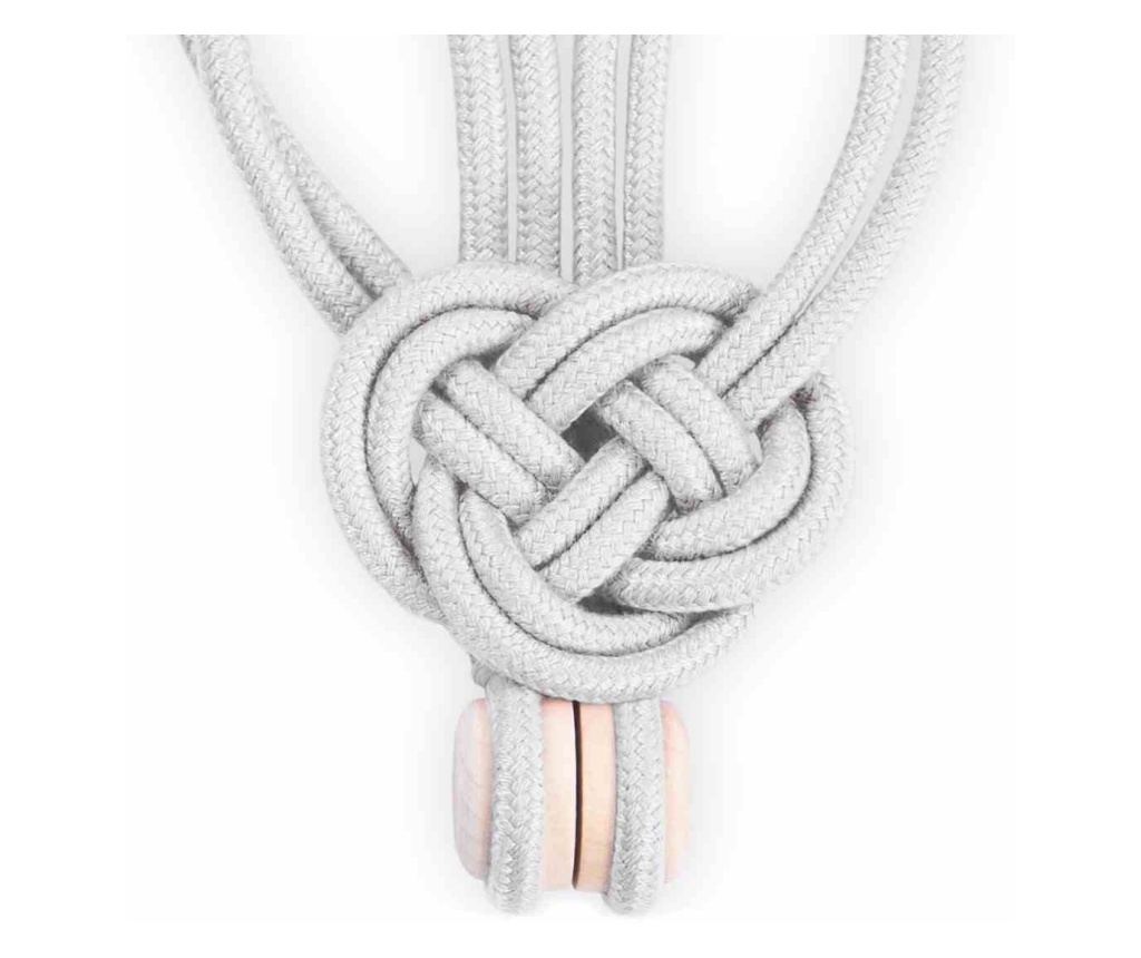 2 darabos Glamour stílusú mágneses függönyelkötő szett, Edmonton, Amelia Home, 60 cm, fehér - 4