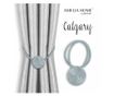 2 darabos Glamour mágneses függönyelkötő szett, Calgary, Amelia Home, 49 cm, szürke thumbnail 1