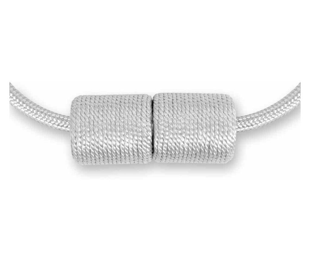 2 darabos Glamour mágneses függönyelkötő szett, Surrey, Amelia Home, 47 cm, fehér - 4