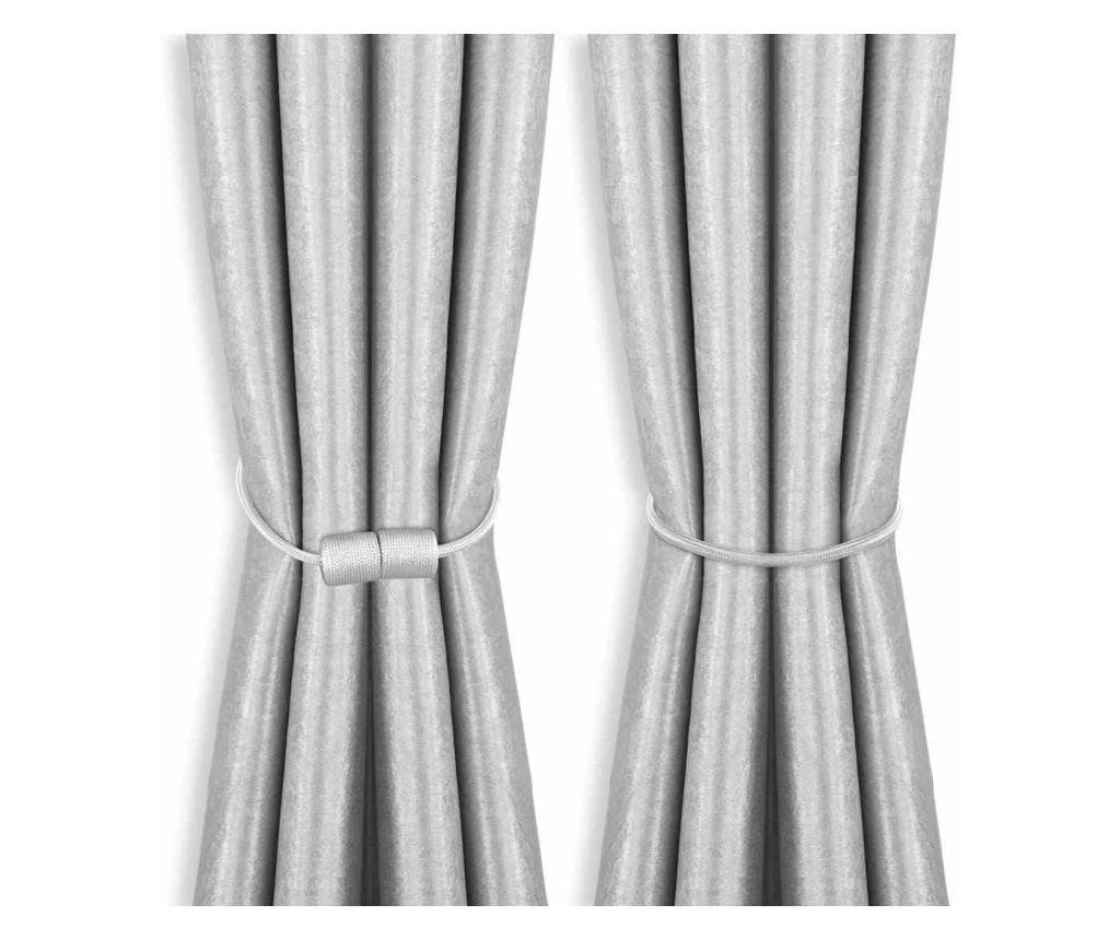 2 darabos Glamour stílusú mágneses függönyelkötő szett, Surrey, Amelia Home, 47 cm, sárga - 7