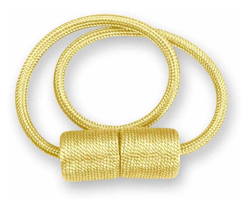 2 darabos Glamour stílusú mágneses függönyelkötő szett, Surrey, Amelia Home, 47 cm, sárga - 3