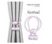 2 darabos Glamour mágneses függönyelkötő szett, Montreal, Amelia Home, 65 cm, Lila thumbnail 1