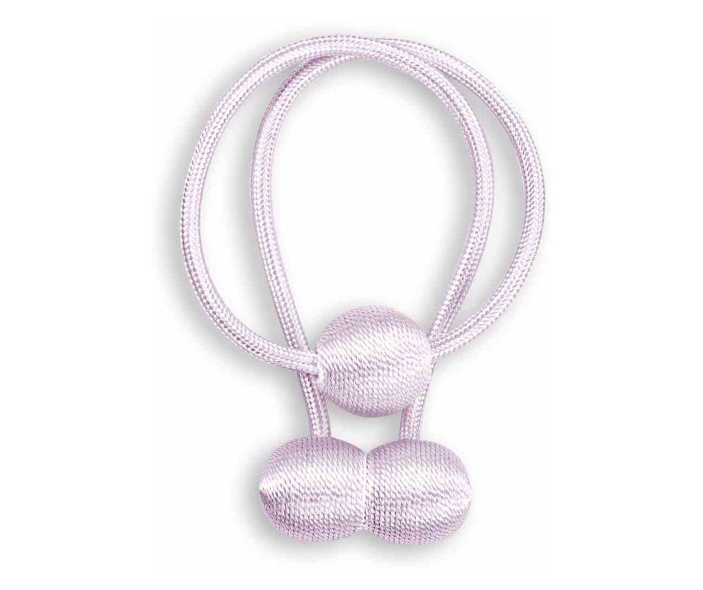 2 darabos Glamour mágneses függönyelkötő szett, Montreal, Amelia Home, 65 cm, Lila - 3