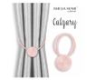 2 darabos Glamour mágneses függönyelkötő szett, Calgary, Amelia Home, 49 cm, púder rózsaszín thumbnail 1