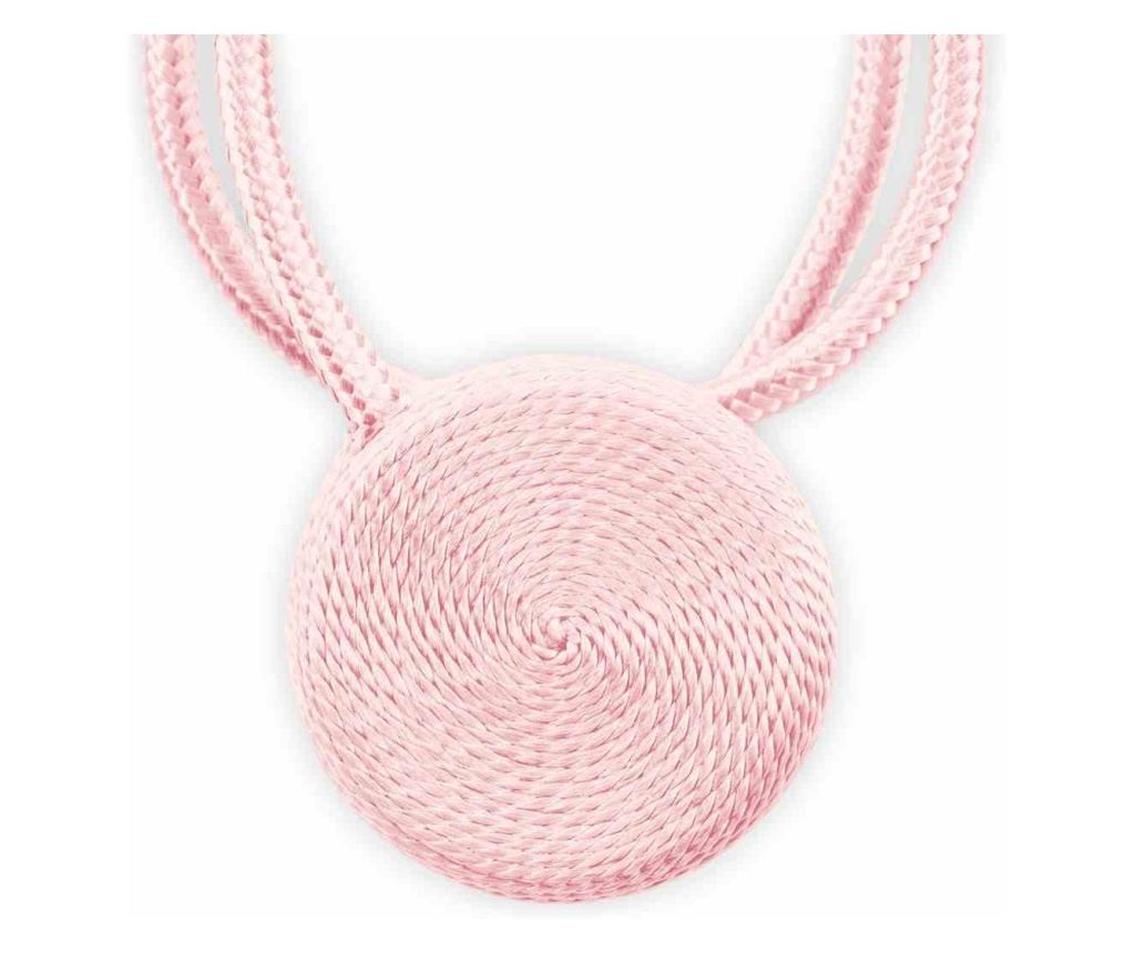 2 darabos Glamour mágneses függönyelkötő szett, Calgary, Amelia Home, 49 cm, púder rózsaszín - 4