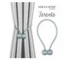 2 darabos Glamour mágneses függönyelkötő szett, Toronto, Amelia Home, 48 cm, szürke thumbnail 1