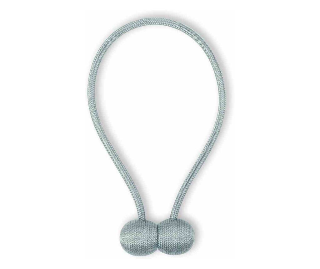 2 darabos Glamour mágneses függönyelkötő szett, Toronto, Amelia Home, 48 cm, szürke - 3