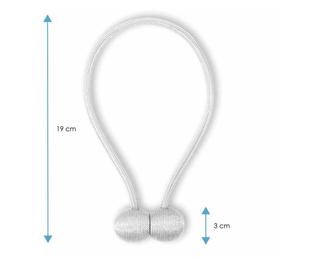 2 darabos Glamour mágneses függönyelkötő szett, Toronto, Amelia Home, 48 cm, szürke - 6