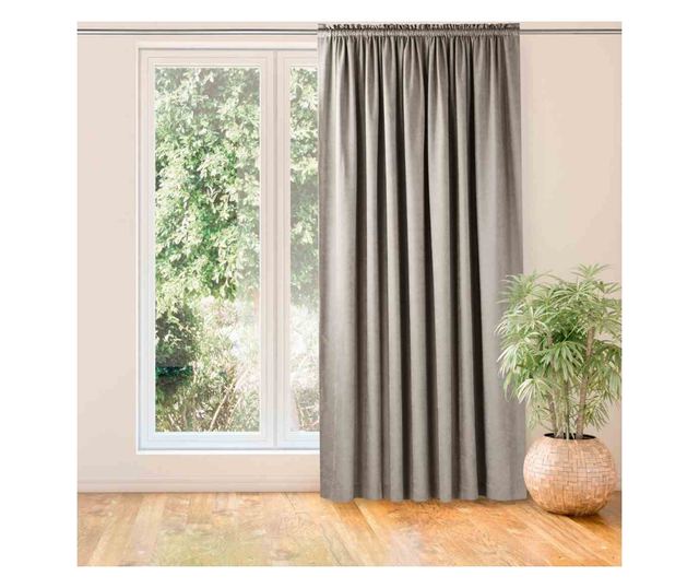 Klasszikus stílusú függöny 5 cm-es redővel, Milana, 210 g/nm, Homede, 280x175 cm, Cappuccino Milana 280x175 cm