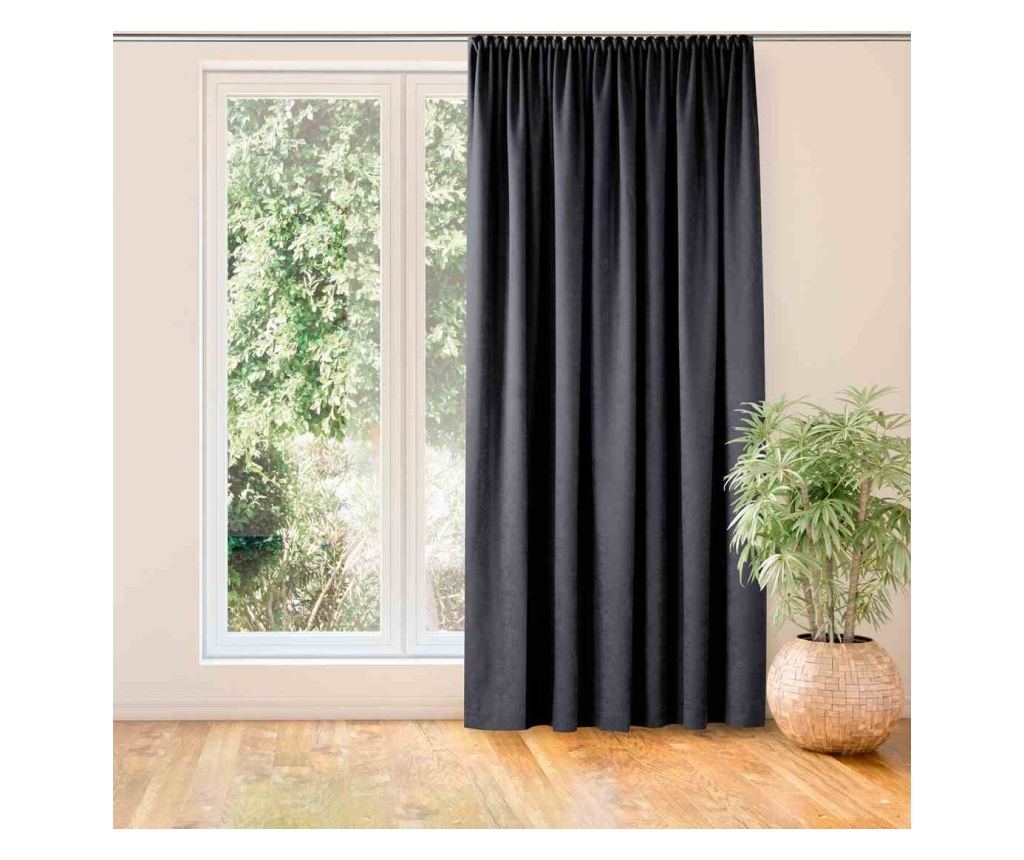 Klasszikus stílusú függöny 10 cm-es méhsejt szalaggal, Milana, 210 g/m², Homede, 220x270 cm, Sötétszürke Milana 220x270 cm - 2