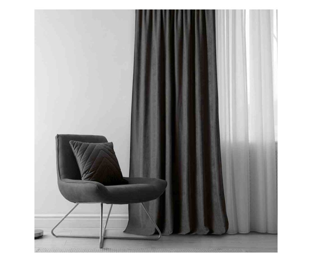 Klasszikus stílusú függöny 7 cm-es bújtatóval, Milana, 210 g/nm, Homede, 560x300 cm, Sötétszürke Milana 560x300 cm - 4