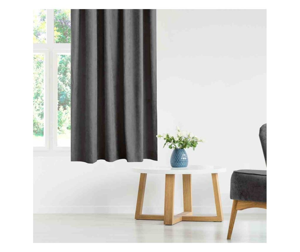 Klasszikus stílusú függöny 7 cm-es bújtatóval, Milana, 210 g/nm, Homede, 560x300 cm, Sötétszürke Milana 560x300 cm - 3
