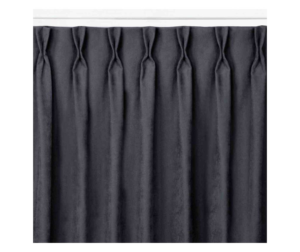 Klasszikus stílusú függöny 9,5 cm-es ráncolószalaggal, Milana, 210 g/nm, Homede, 420x175 cm, Sötétszürke Milana 420x175 cm - 6