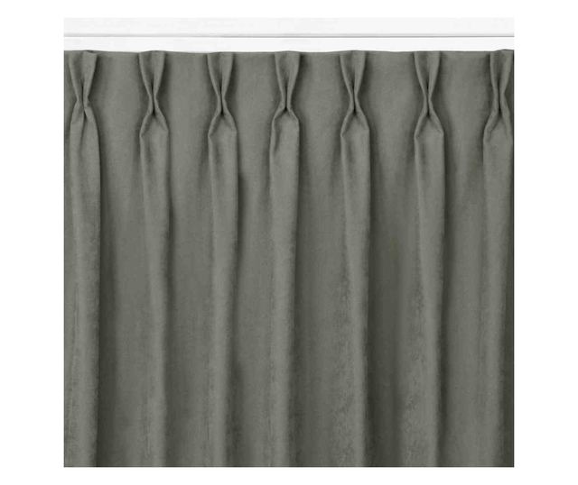 Klasszikus stílusú függöny, 7,5 cm-es redőzött szalaggal, Milana, 210 g/mp, Homede, 280x300 cm, Szürke Milana 280x300 cm
